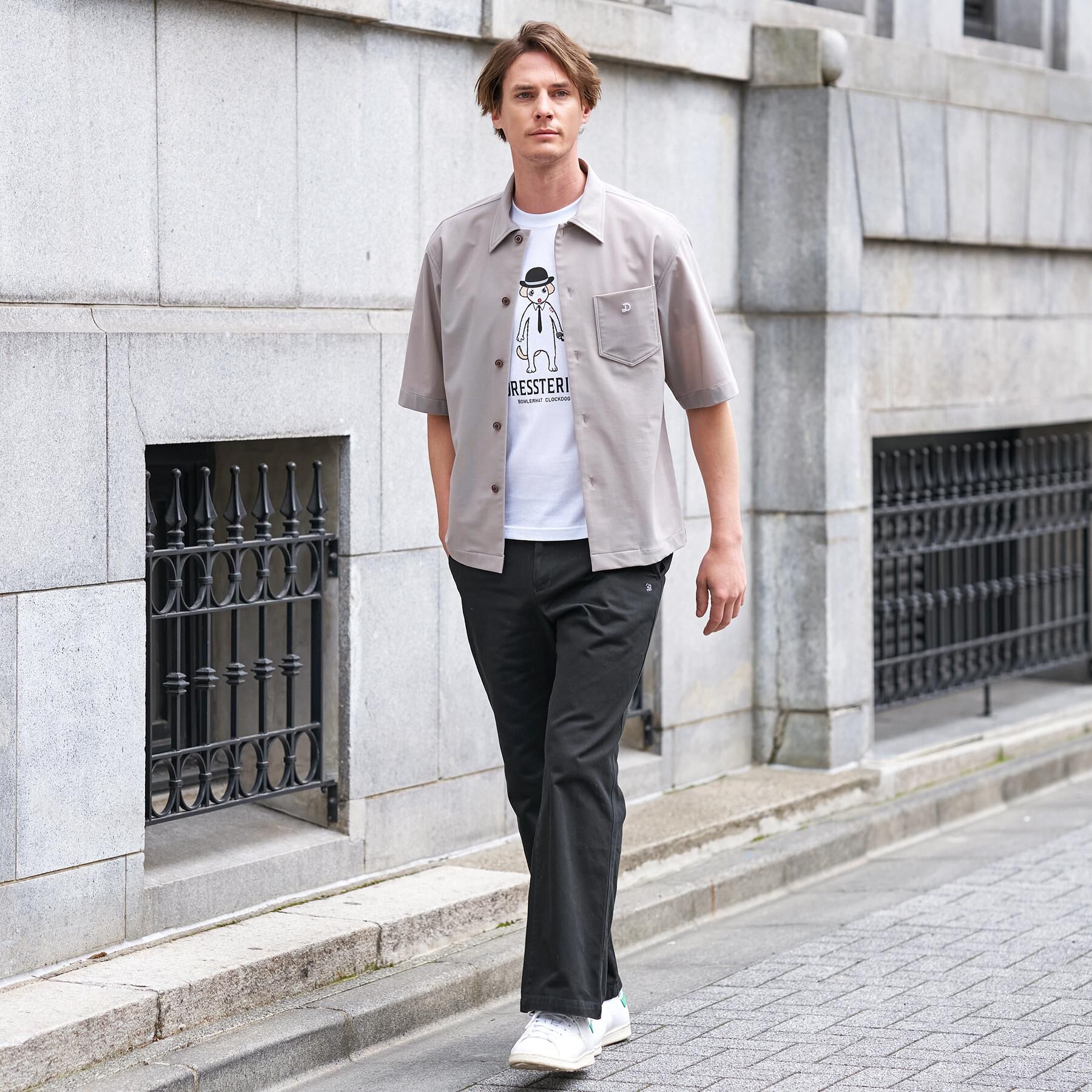 DRESSTERIOR「【接触冷感/UVカット/ウォッシャブル/Safari5月号掲載】AIRTOOL ハーフスリーブシャツ」|シャツ・ブラウス|