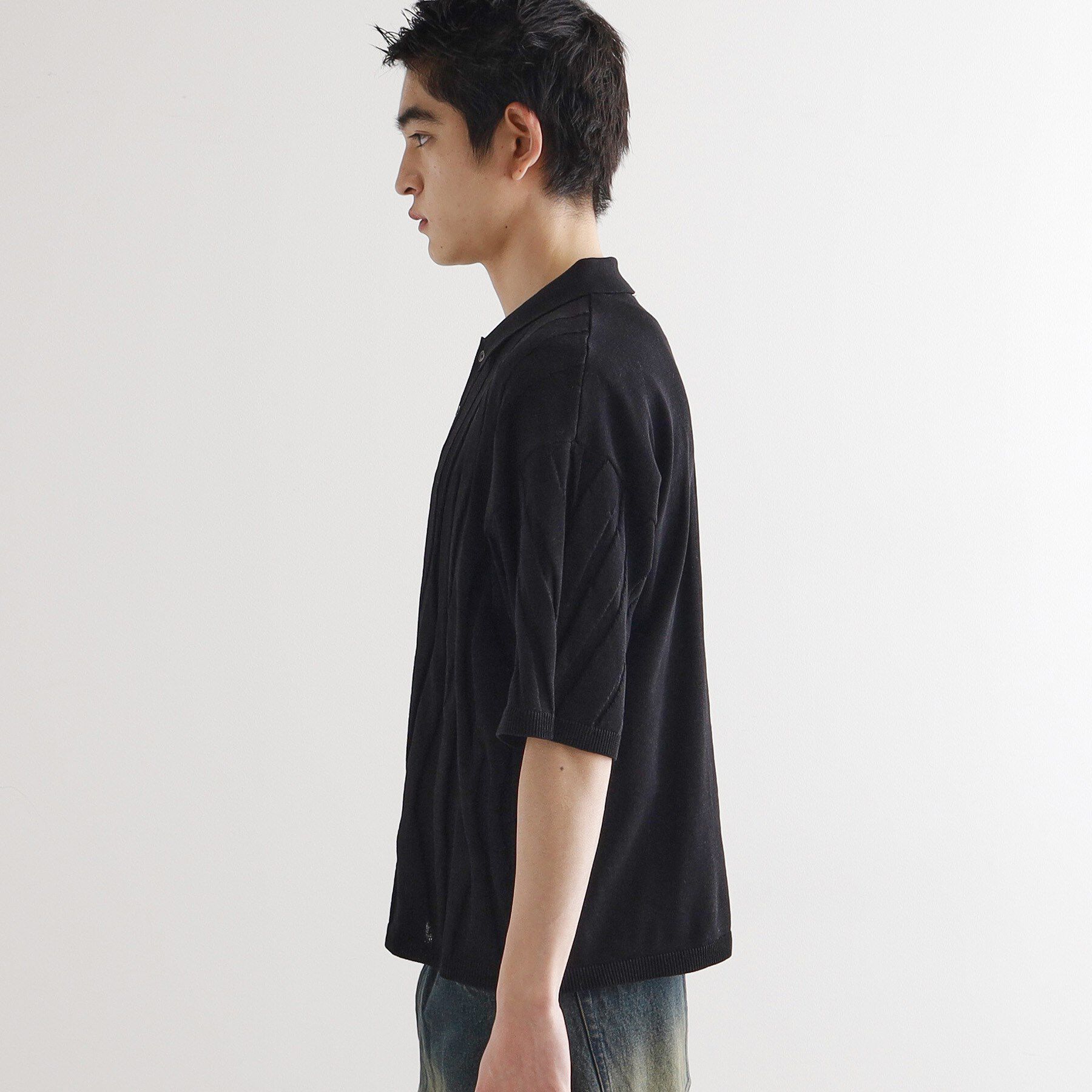 tk.TAKEO KIKUCHI「◆ジャカードニットポロ」|ニット・セーター|