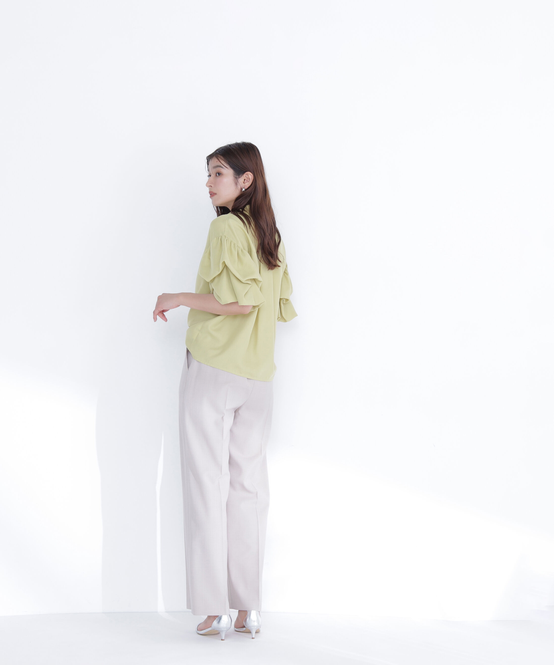  「リネンライク SETUP タックワイドパンツ」|その他|