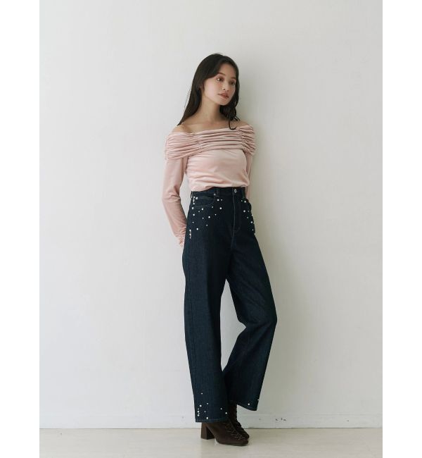 MERCURYDUO「シャーリングベロアカットソー」|Tシャツ・カットソー|