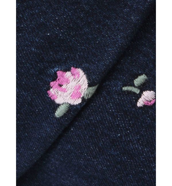 EVRIS「Embroideryカットアウトワイドデニムパンツ【セットアップ着用可能】」|デニム|