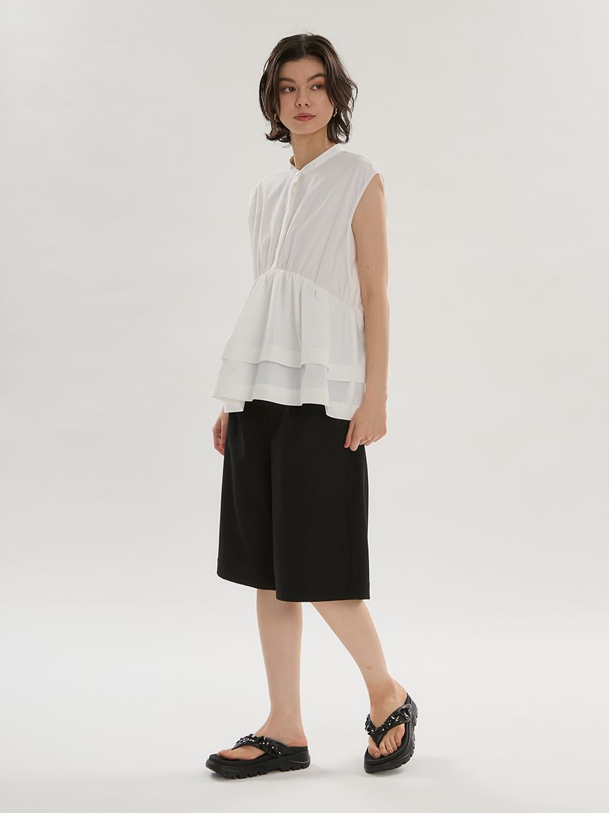 emmi atelier「ノースリーブペプラムブラウス」|シャツ・ブラウス|