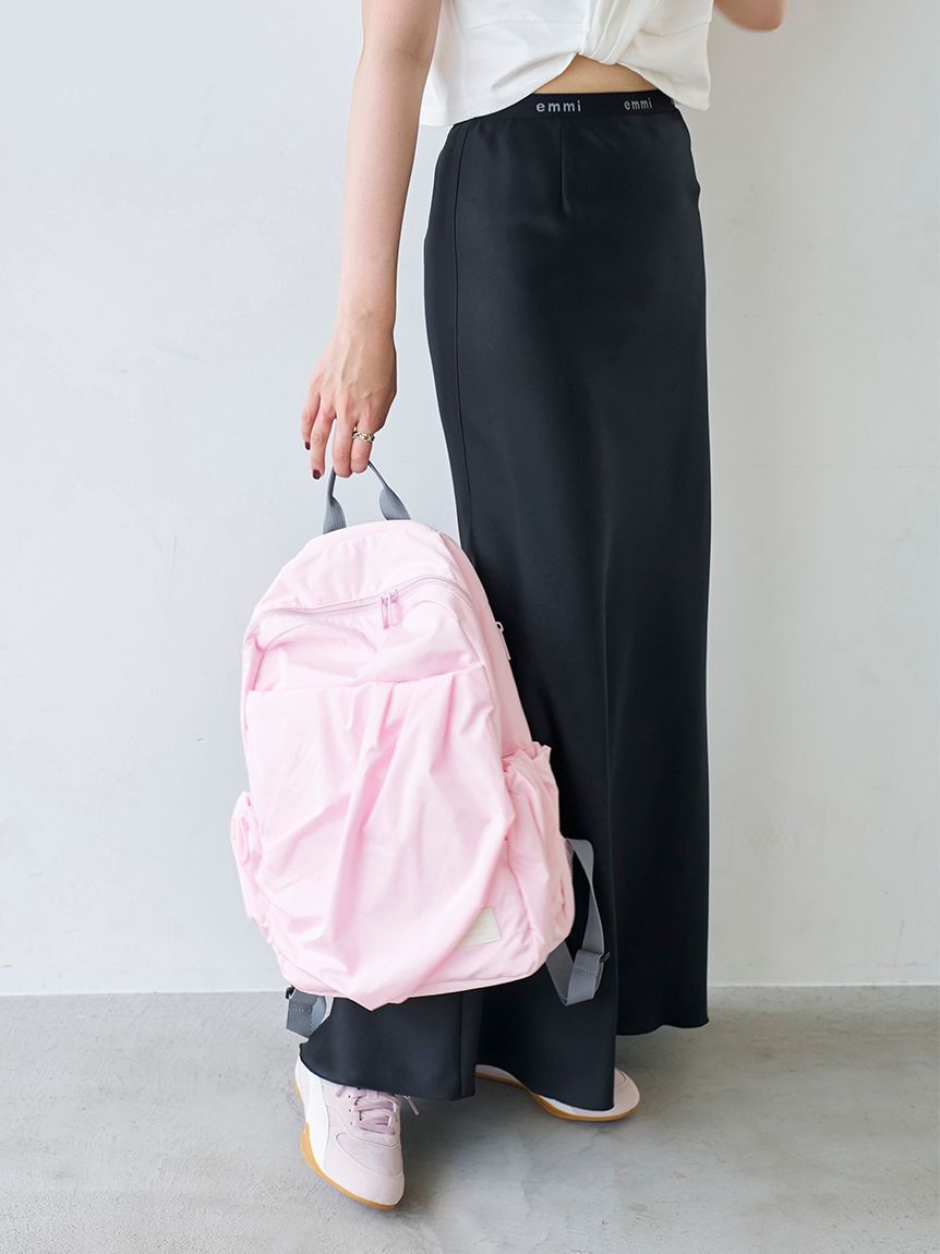 emmi atelier「eco 撥水ミニギャザーボディーバックパック」|リュック|PNK
