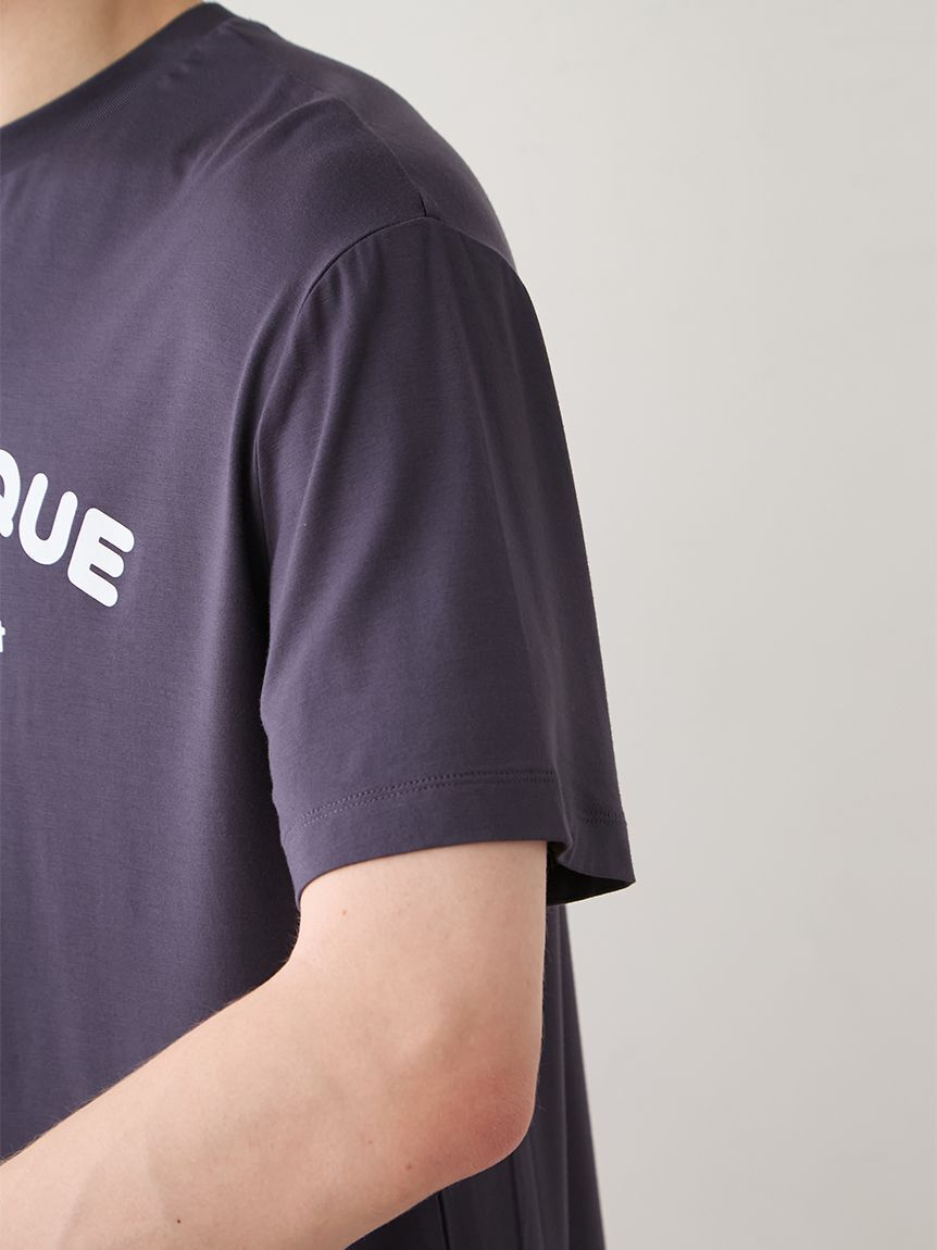 GELATO PIQUE HOMME「【HOMME】【接触冷感】カジュアルレーヨンロゴTシャツ&ハーフパンツセット」|ルームウェア|
