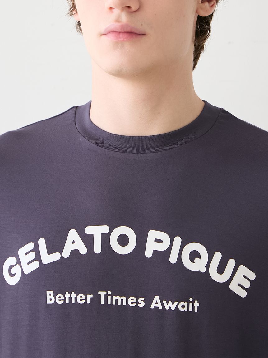 GELATO PIQUE HOMME「【HOMME】【接触冷感】カジュアルレーヨンロゴTシャツ&ハーフパンツセット」|ルームウェア|