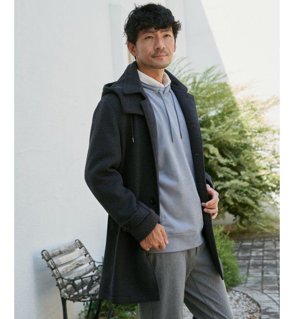 IKKA LOUNGE「ウールライクニットステンカラーコート」|その他|