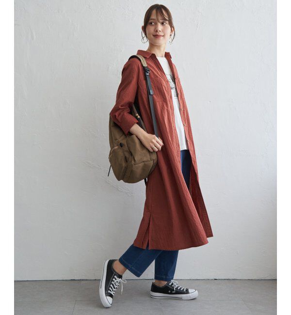 ikka「コットンポケ付きシャツワンピース」|その他|