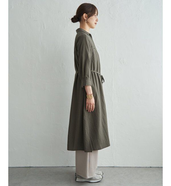 ikka「コットンポケ付きシャツワンピース」|その他|
