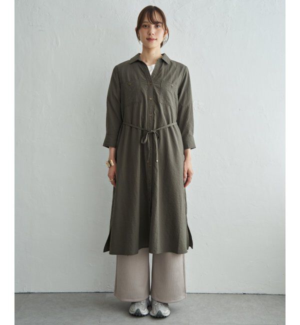 ikka「コットンポケ付きシャツワンピース」|その他|