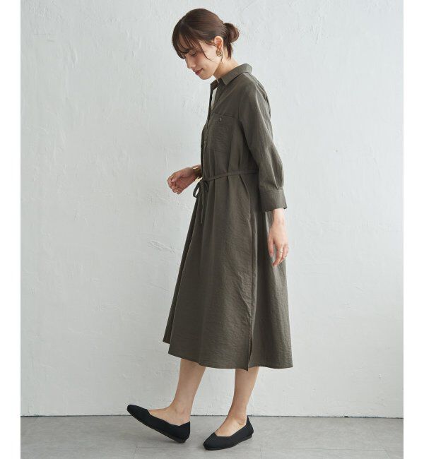 ikka「コットンポケ付きシャツワンピース」|その他|