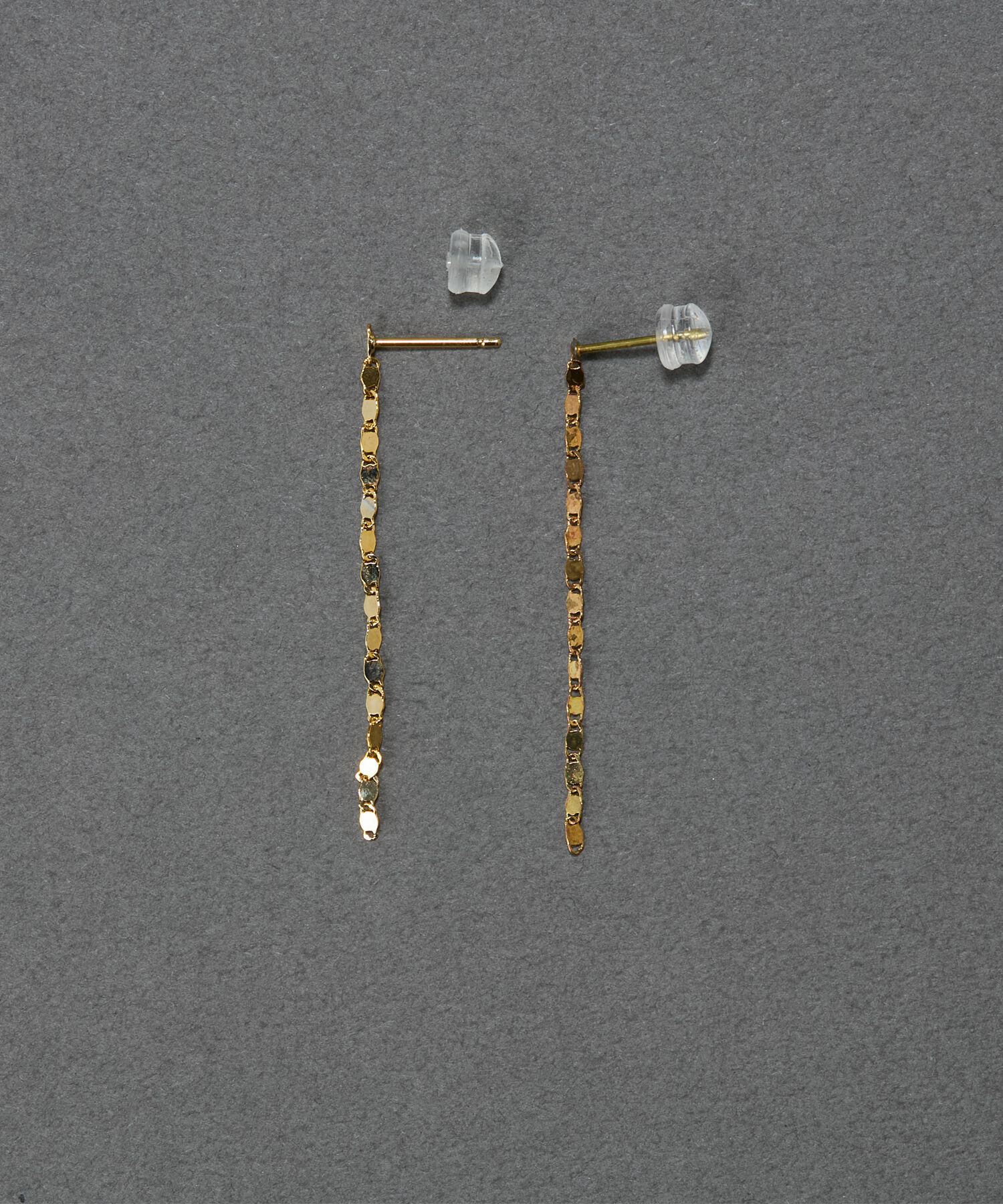 Phoebe「【金属アレルギー対応】グリッターエクレアロングピアス　ゴールド/ニッケルフリー」|ピアス|