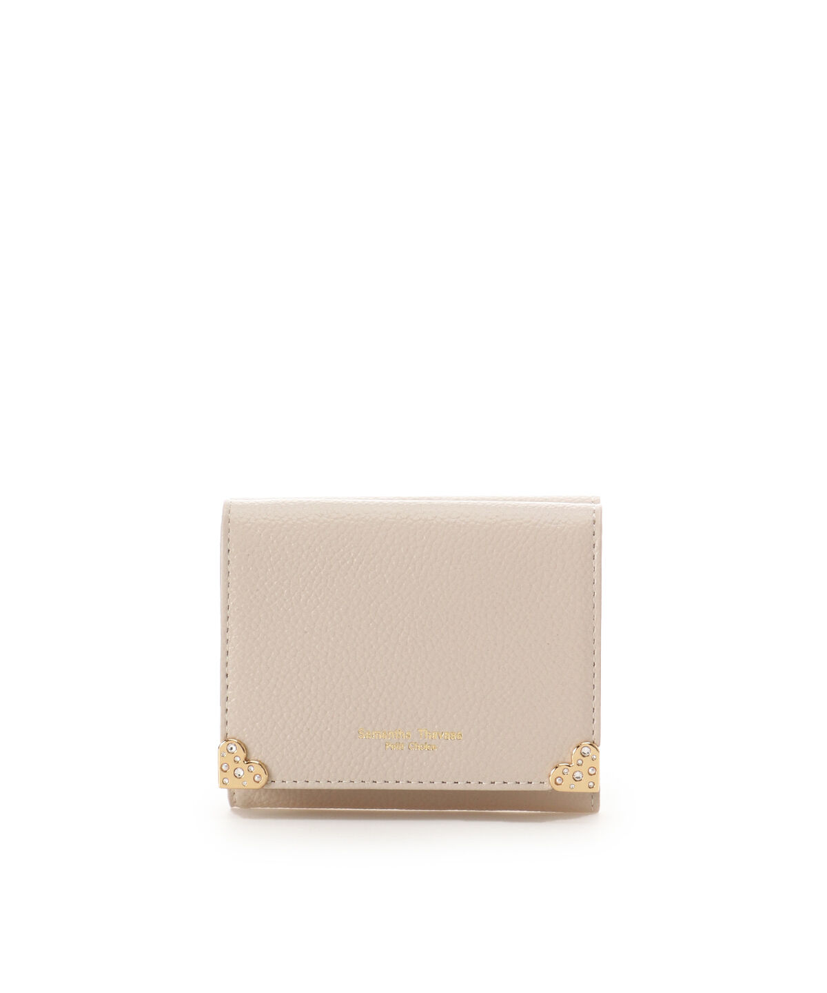 Samantha Thavasa Petit Choice「ハート金具 折財布」|財布|ベージュ