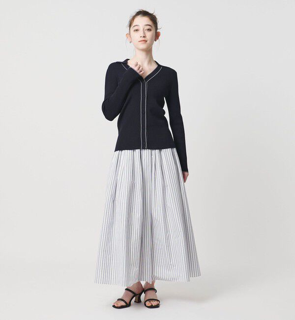 UNITED ARROWS「スキッパー リブカーディガン ‐ウォッシャブル‐」|カーディガン|