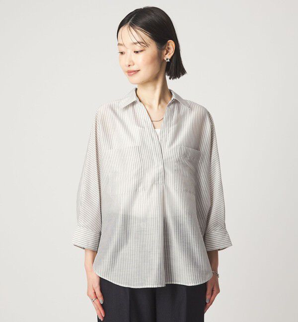 UNITED ARROWS green label relaxing「カールマイヤー スキッパー ポケット シャツ マシンウォッシャブル 通気性」|シャツ・ブラウス|
