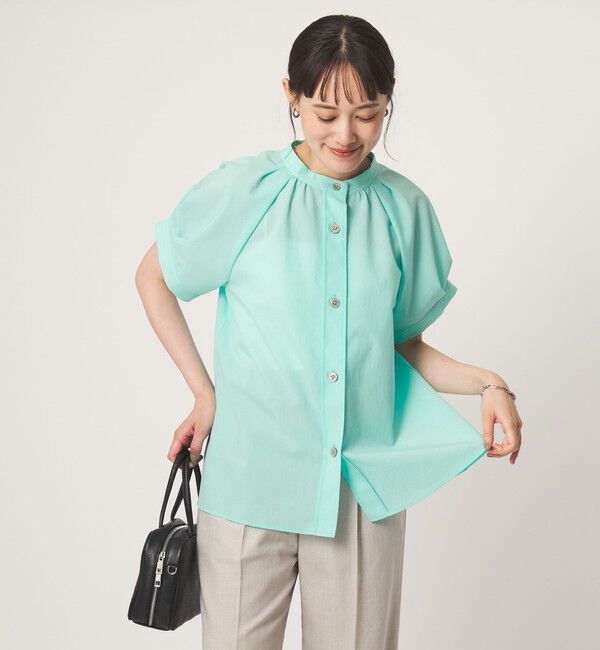 UNITED ARROWS green label relaxing「スタンドネック 2WAY ブラウス」|シャツ・ブラウス|LIME
