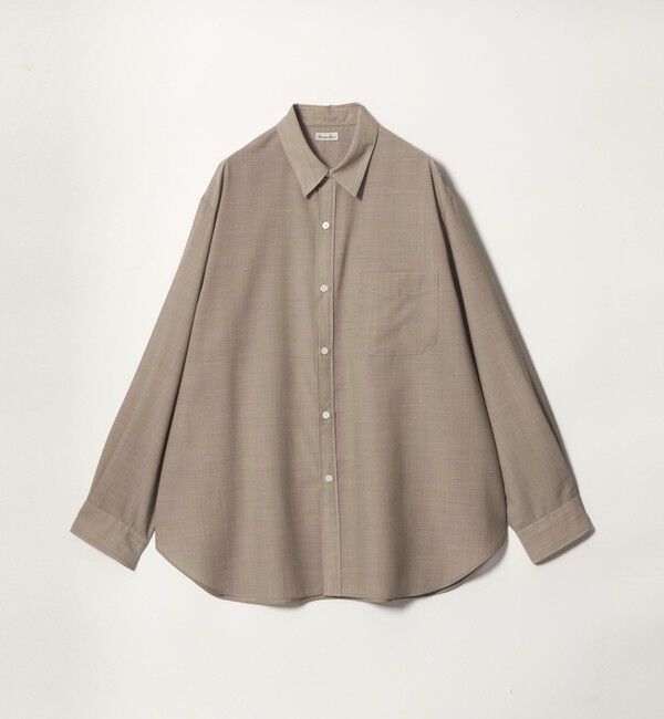 STEVEN ALAN「＜Steven Alan＞ サイロ ウール レギュラーカラー シャツ LOOSE」|シャツ・ブラウス|BEIGE
