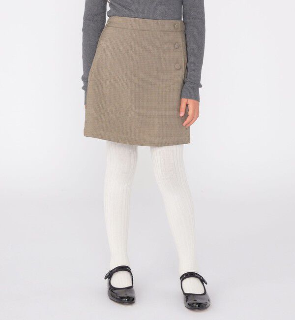 SHIPS KIDS「SHIPS KIDS:140～150cm / ラップ キュロット」|キュロット|ブラウン系