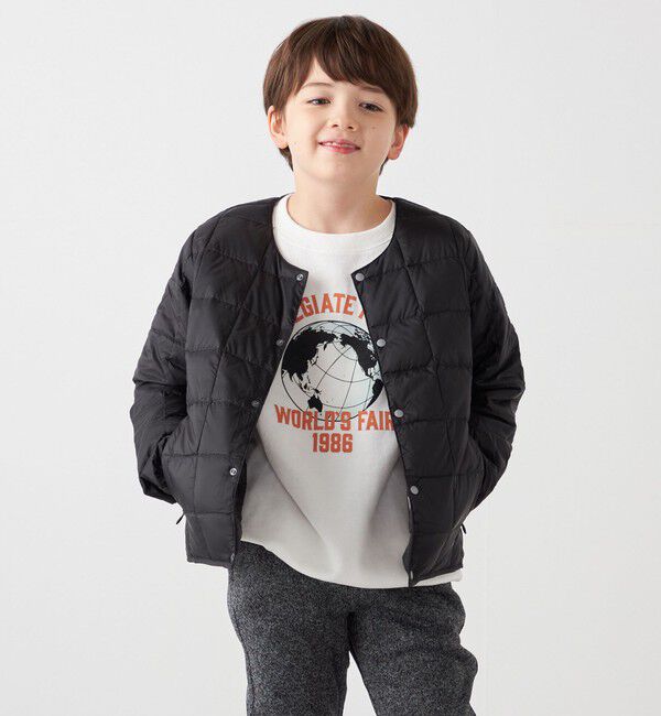 SHIPS any「TAION: クルーネック ボタン ダウン カーディガン<KIDS>」|ダウン|