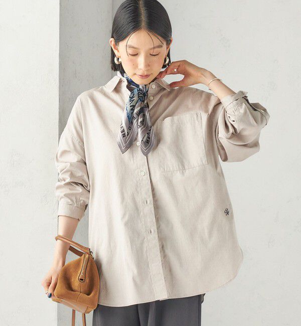 SHIPS for women「《一部追加予約》〈洗濯機可能〉ピン オックス 刺繍 シャツ」|シャツ・ブラウス|