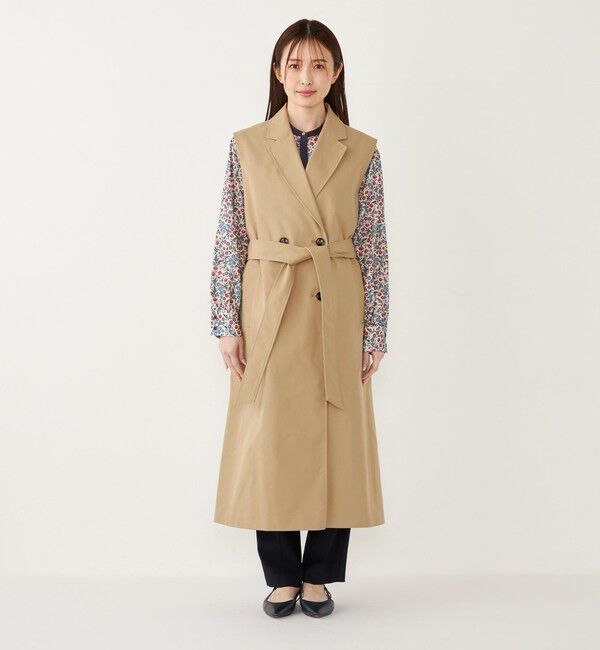 SHIPS Colors 「SHIPS Colors:〈手洗い可能〉トレンチ 2WAY ジレ ワンピース」|ジャンパースカート|