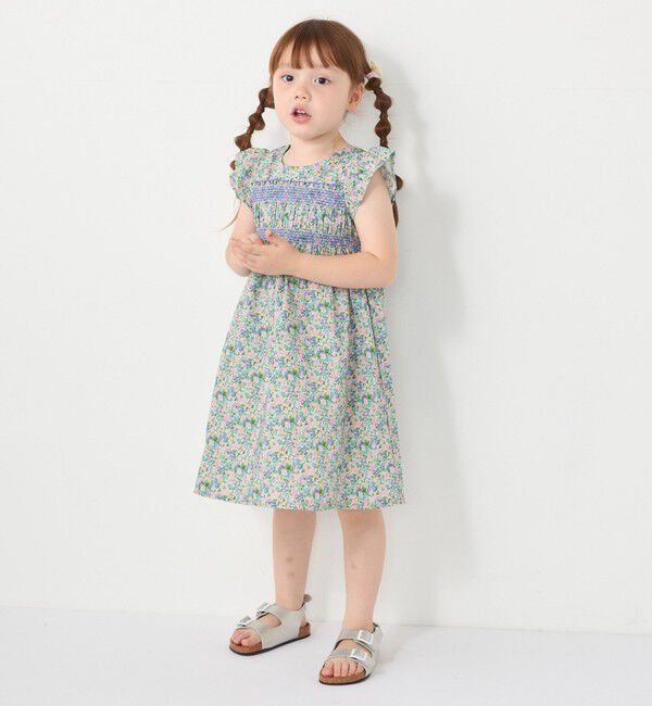 SHIPS Colors 「SHIPS Colors:90～140cm /〈洗濯機可能〉スモッキング フラワー ワンピース◇」|ワンピース|