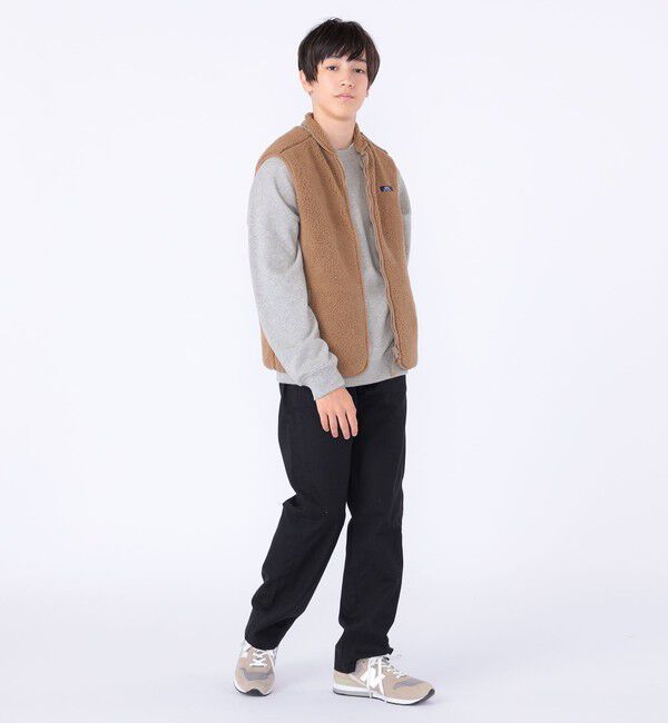 SHIPS KIDS「SHIPS KIDS:140～160cm/〈洗濯機可能〉ボア リバーシブル ベスト」|ダウンベスト・ベスト|
