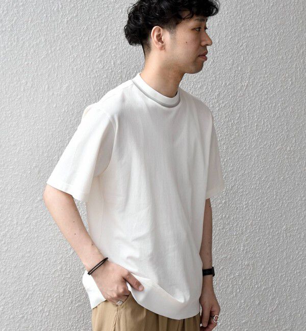 SHIPS any「SHIPS any:〈洗濯機可能〉エアロ スケープ メッシュ 鹿の子 リブ Tシャツ◇」|Tシャツ・カットソー|