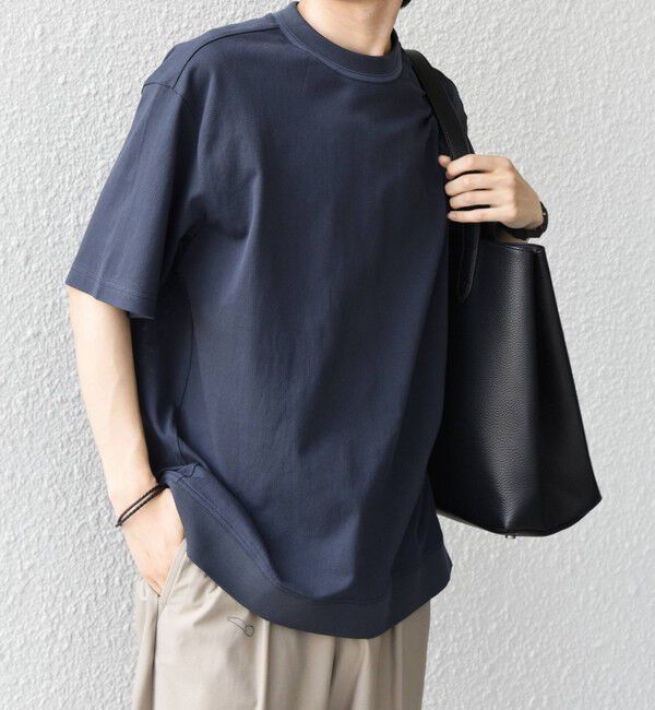 SHIPS any「SHIPS any:〈洗濯機可能〉エアロ スケープ メッシュ 鹿の子 リブ Tシャツ◇」|Tシャツ・カットソー|