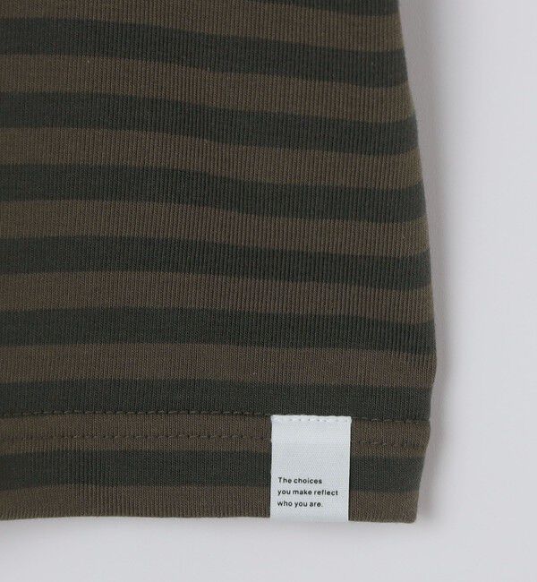 SHIPS「THYARD: COOLMAX(R) ボーダー ヘンリーネック Tシャツ」|Tシャツ・カットソー|