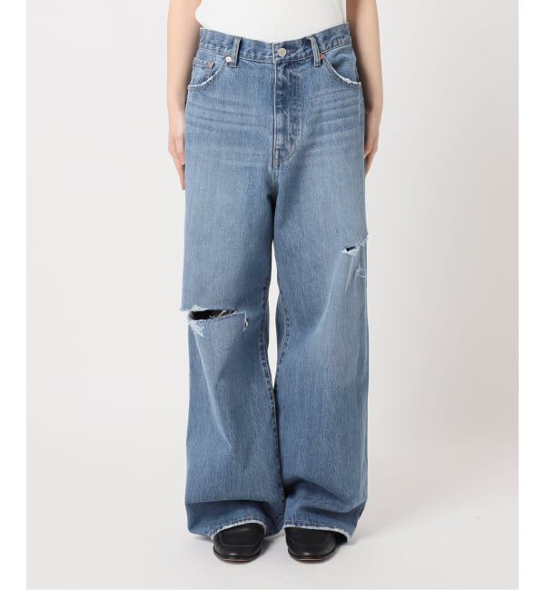 OUTDOOR PRODUCTS Usual Things「ULTデニムハイライズルーズスラッシュ5PKT」|デニム|