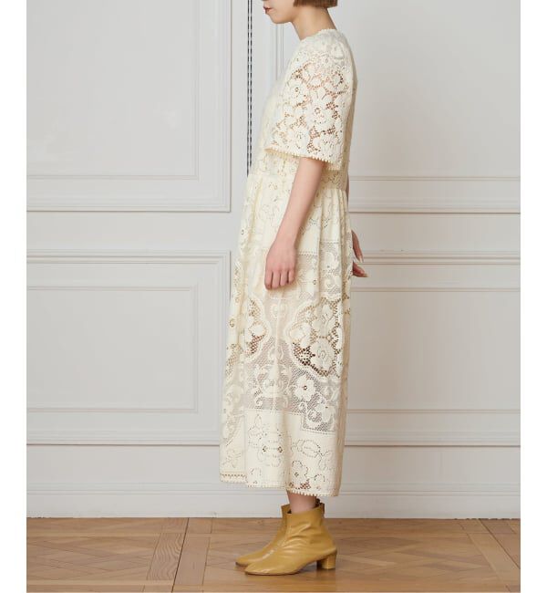 IENA LA BOUCLE「SEA NEW YORK/シー ニューヨーク ARIANNA LACE SSLV MIDI DRESS RS26-061」|ワンピース|