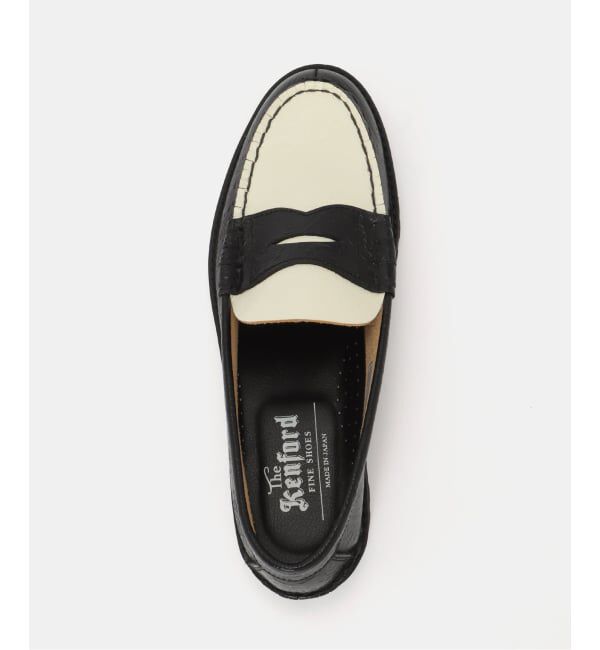 PULP「The Kenford Fineshoes TANK SOLE EMBOSSED LOAFERS / BLACK WHITE」|ローファー|