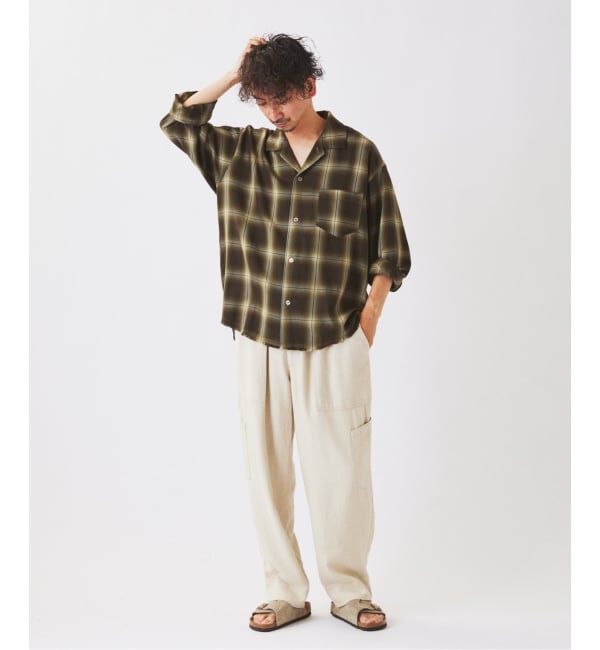 JOURNAL STANDARD relume「《予約》レーヨン アンカット フリンジ オンブレ チェックシャツ」|シャツ・ブラウス|