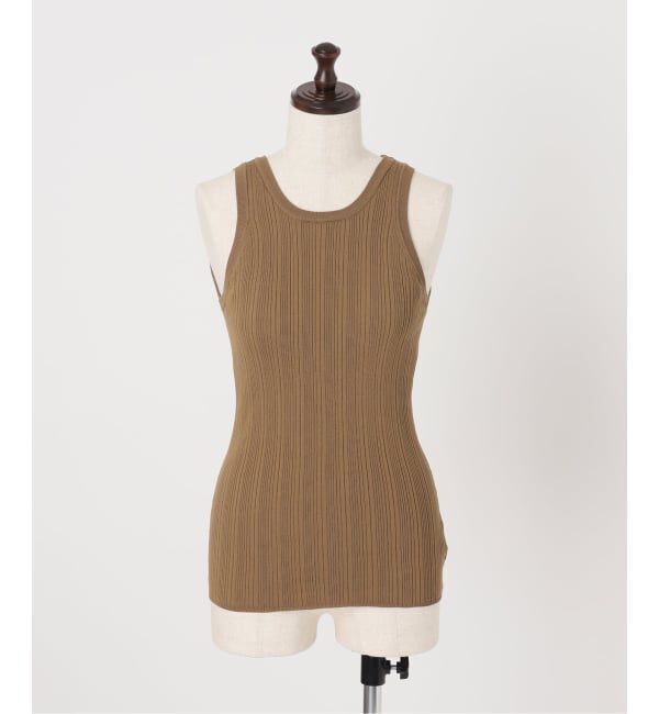 NOBLE「《NOBLE別注》【洗える】ADAWAS/アダワズ RANDOM RIB TANK TOP」|タンクトップ|