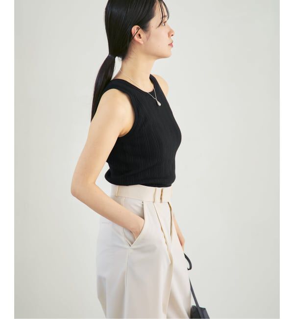 NOBLE「《NOBLE別注》【洗える】ADAWAS/アダワズ RANDOM RIB TANK TOP」|タンクトップ|