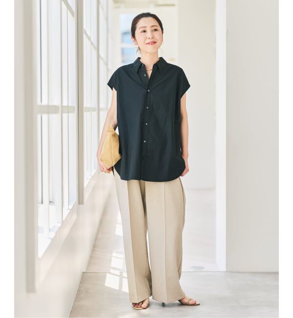 Spick and Span「バックギャザーフレンチスリーブシャツ」|シャツ・ブラウス|