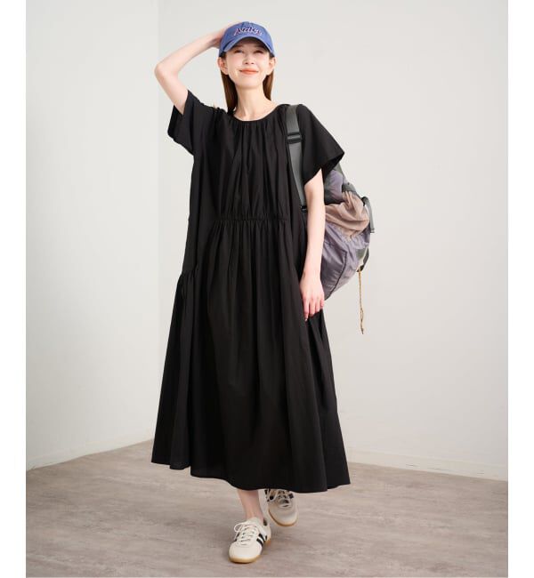 U by SPICK&SPAN「2WAYハーフスリーブコットンロングワンピース」|ワンピース|