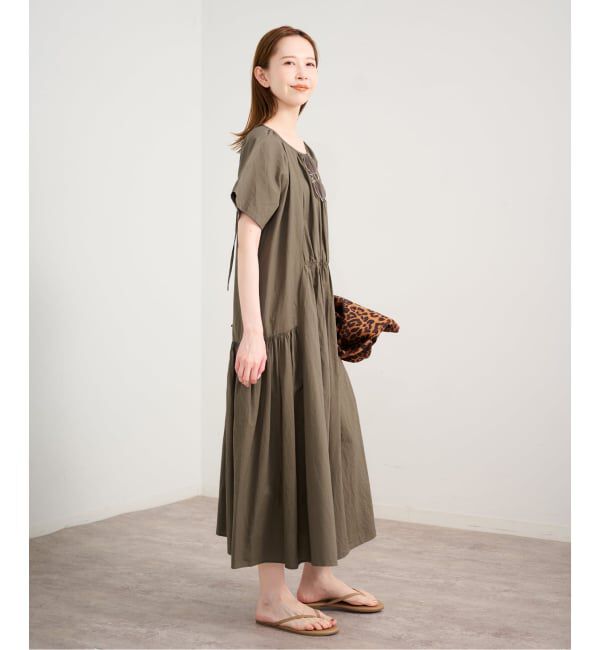 U by SPICK&SPAN「2WAYハーフスリーブコットンロングワンピース」|ワンピース|