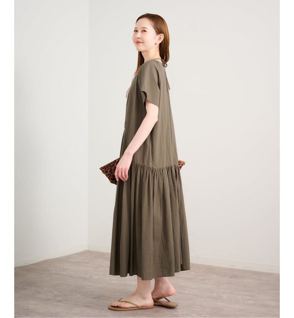 U by SPICK&SPAN「2WAYハーフスリーブコットンロングワンピース」|ワンピース|