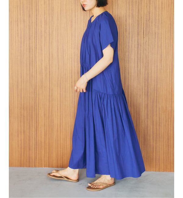 U by SPICK&SPAN「2WAYハーフスリーブコットンロングワンピース」|ワンピース|