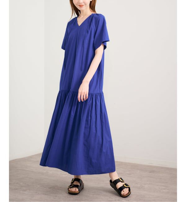 U by SPICK&SPAN「2WAYハーフスリーブコットンロングワンピース」|ワンピース|