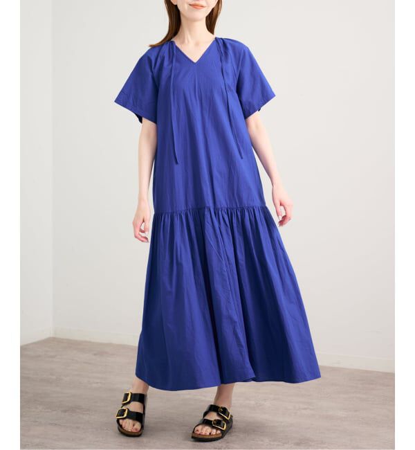 U by SPICK&SPAN「2WAYハーフスリーブコットンロングワンピース」|ワンピース|