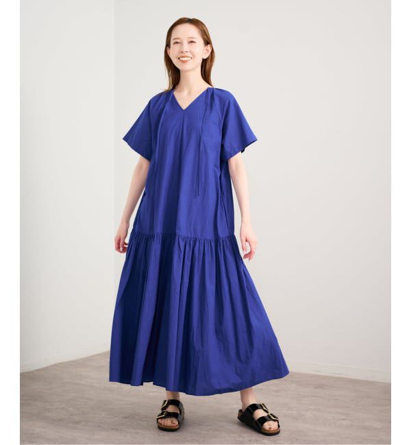 U by SPICK&SPAN「2WAYハーフスリーブコットンロングワンピース」|ワンピース|