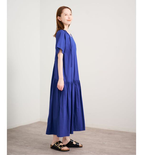 U by SPICK&SPAN「2WAYハーフスリーブコットンロングワンピース」|ワンピース|