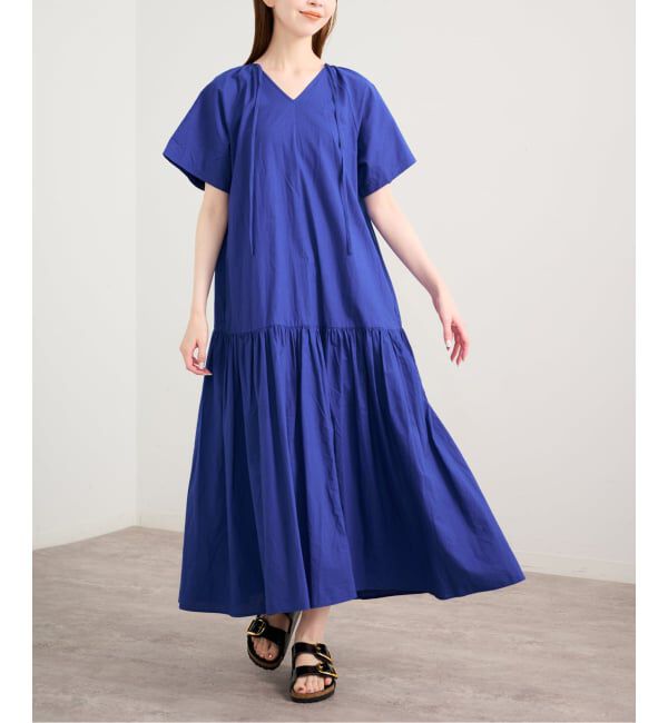 U by SPICK&SPAN「2WAYハーフスリーブコットンロングワンピース」|ワンピース|