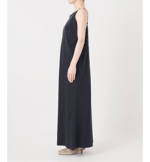 NOBLE「《追加予約・新色》【洗える】ワイドVネックフィブリルキャミワンピース」|ワンピース|