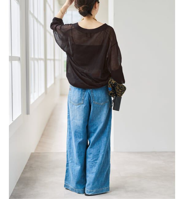 Spick and Span「《予約》シアーVネックカーディガン」|カーディガン|