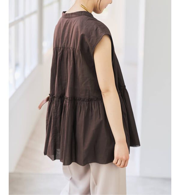 Spick and Span「コットンティアードフレンチスリーブブラウス」|シャツ・ブラウス|