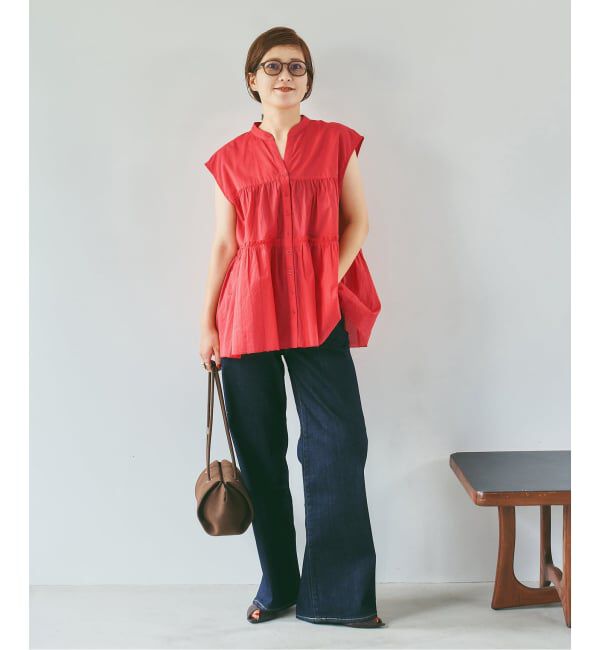 Spick and Span「コットンティアードフレンチスリーブブラウス」|シャツ・ブラウス|