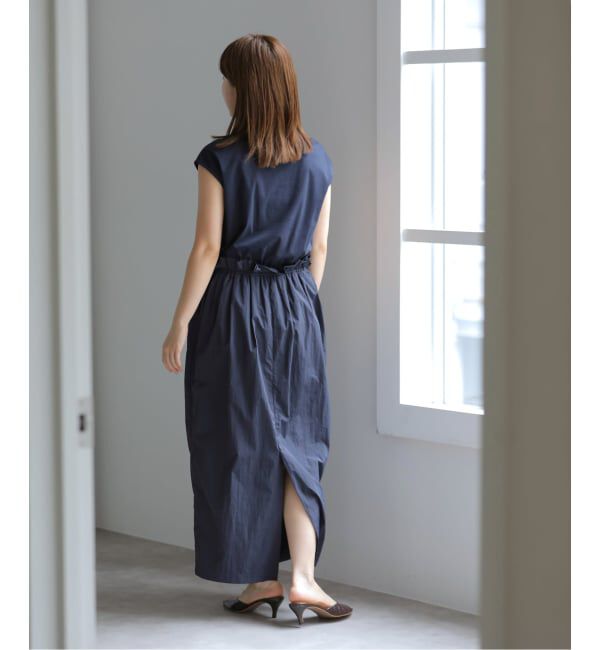  「【洗える】タフタドッキングワンピース」|ワンピース|